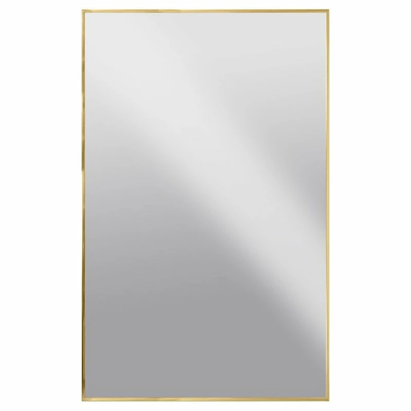 Cheapest 🛒 Raphael Rozen Modern Hanging Framed Wall Mounted Metal Mirror, Gold Glossed Aluminum, 26x38 🔥 - Image 4
