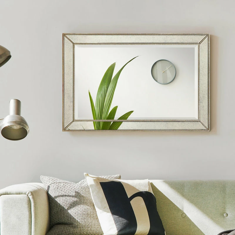 Best deal ๐ Empire Art Direct Champagne Beveled Antique Wall Mirror 1" Beveled Center, Wood Frame 36"x24" โจ - Image 13