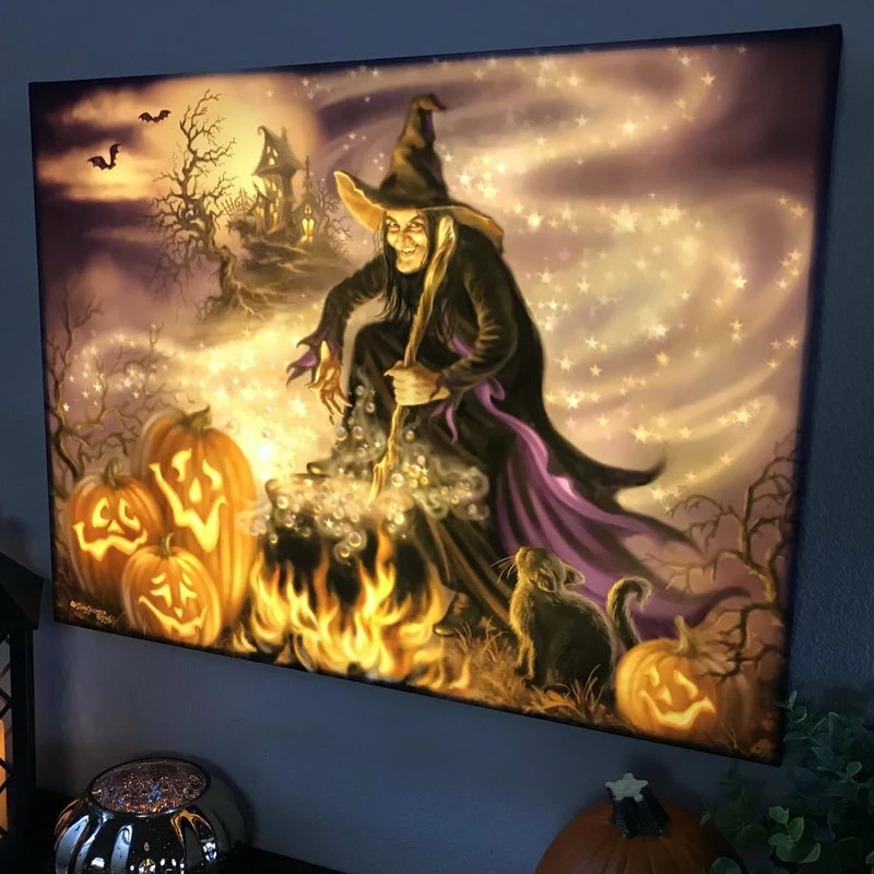 Coupon 🌟 Glow Decor All Hallow'S Eve 18x24 Backlit Print With Remote Control 🌟 - Image 2