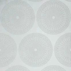 Brand new 🤩 Portofino Lace Glassbeads Embossed Textured White Silver Metallic Lines Wallpaper, 27 Inc ⭐
