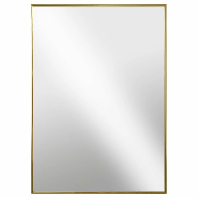 Cheapest 🛒 Raphael Rozen Modern Hanging Framed Wall Mounted Metal Mirror, Gold Glossed Aluminum, 26x38 🔥