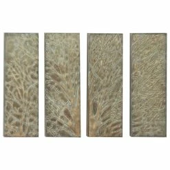 New ๐ฅฐ Brimfield & May Set Of 4 Green Metal Rustic Wall Decor 95259 โค๏ธ