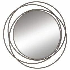 Coupon ๐ฅ Brimfield & May Modern Gray Metal Wall Mirror 65598 โญ