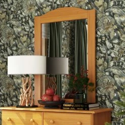 Discount โ Palace Imports 100% Solid Wood Frame Mirror, Honey Pine ๐