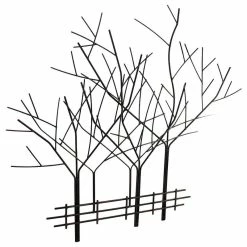 Discount ⭐ Zeckos Aged Copper Finished Wrought Iron Winter Tree Wall Sculpture 👏