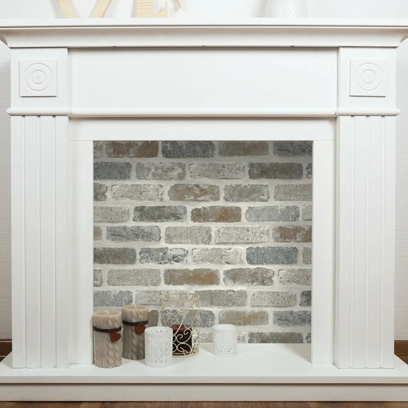 Flash Sale π Wallquest NextWall Washed Faux Brick NW30500 Peel & Stick Wallpaper White / Gray / Brown π - Image 3