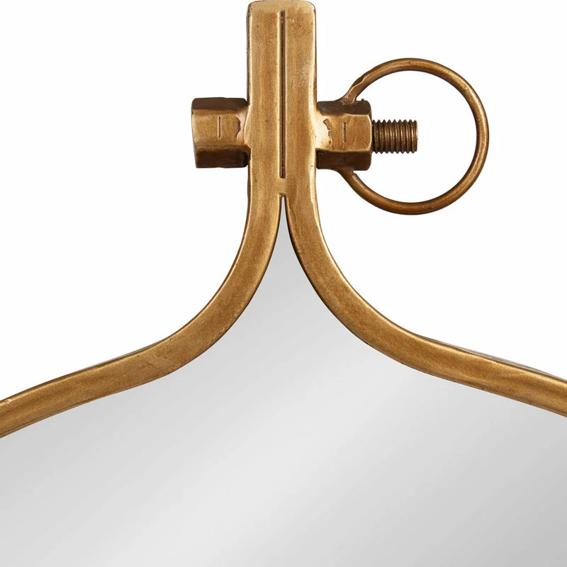 Budget 🥰 Uniek Yitro Round Wall Mirror, Gold ✨ - Image 3