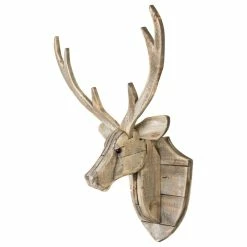 Best deal 🤩 GwG Outlet Recycled Wooden Deer Head Wall Hanging ⭐