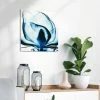 Cheapest 🛒 Empire Art Direct Blue Magnolia X-Ray Flower Wall Art Frameless Free Floating Tempered Glass Panel 😍