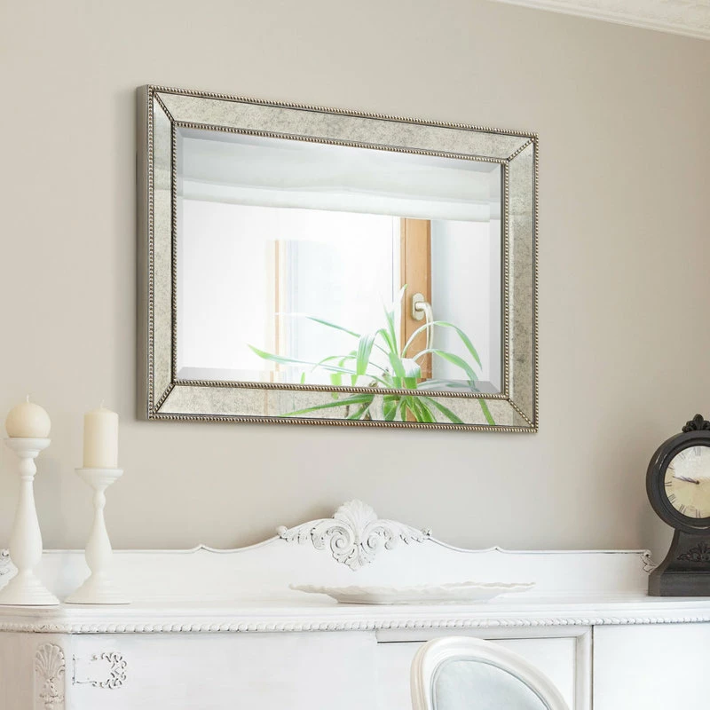 Best deal ๐ Empire Art Direct Champagne Beveled Antique Wall Mirror 1" Beveled Center, Wood Frame 36"x24" โจ - Image 11