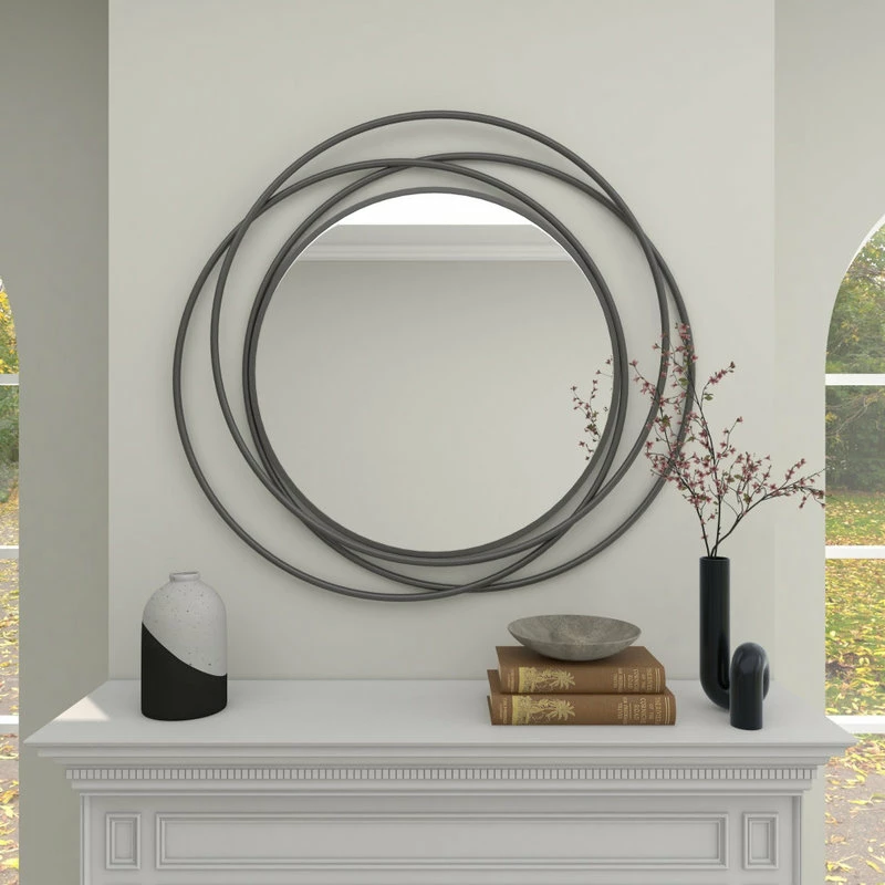 Coupon ๐ฅ Brimfield & May Modern Gray Metal Wall Mirror 65598 โญ - Image 7