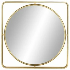 Outlet ✔️ Brimfield & May Contemporary Gold Metal Wall Mirror 73128 ⌛