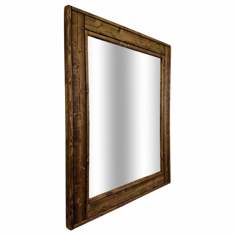 Best reviews of 🔔 Renewed Decor And Storage Herringbone Stained Vanity Mirror, Jacobean, 24"x30", Vertical 😉 - Image 2