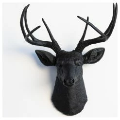 Flash Sale 😀 Near And Deer Faux Deer Head, Matte Black 🎁