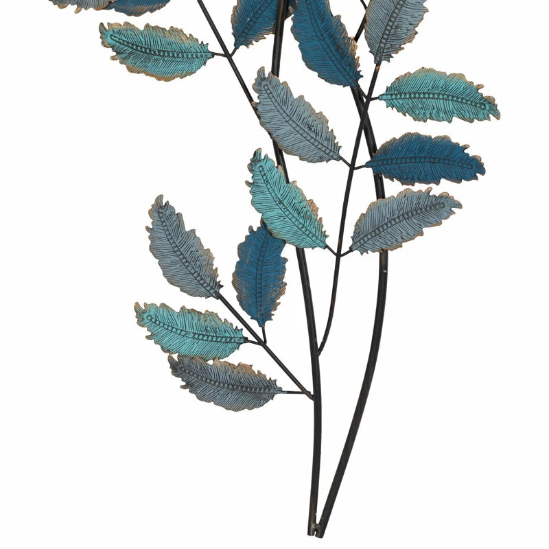 Cheap โจ Brimfield & May Blue Metal Traditional Floral Wall Decor, 15" X 32" ๐ - Image 4