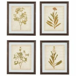 Buy 🌟 Ashley Furniture Industries Dyani Botanical Framed Wall Art Set Of 4 🛒