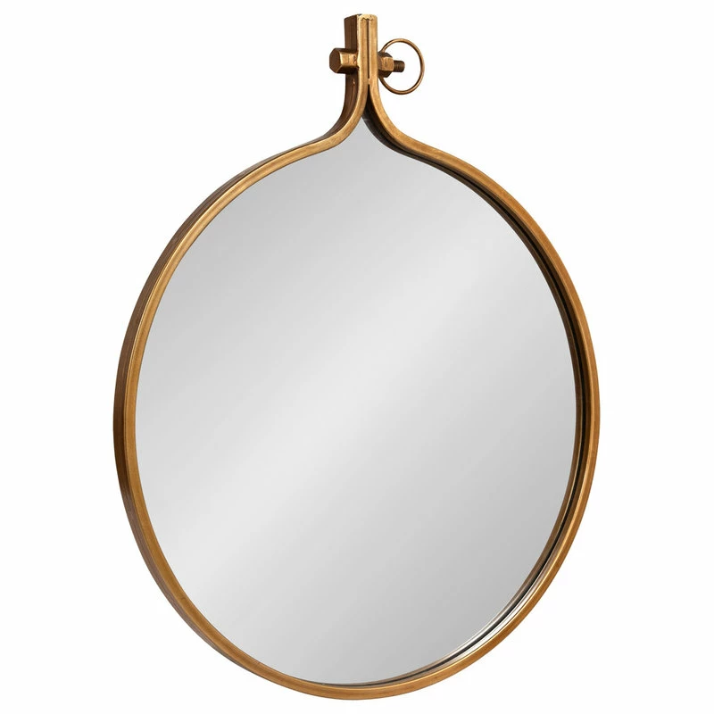 Budget 🥰 Uniek Yitro Round Wall Mirror, Gold ✨ - Image 2