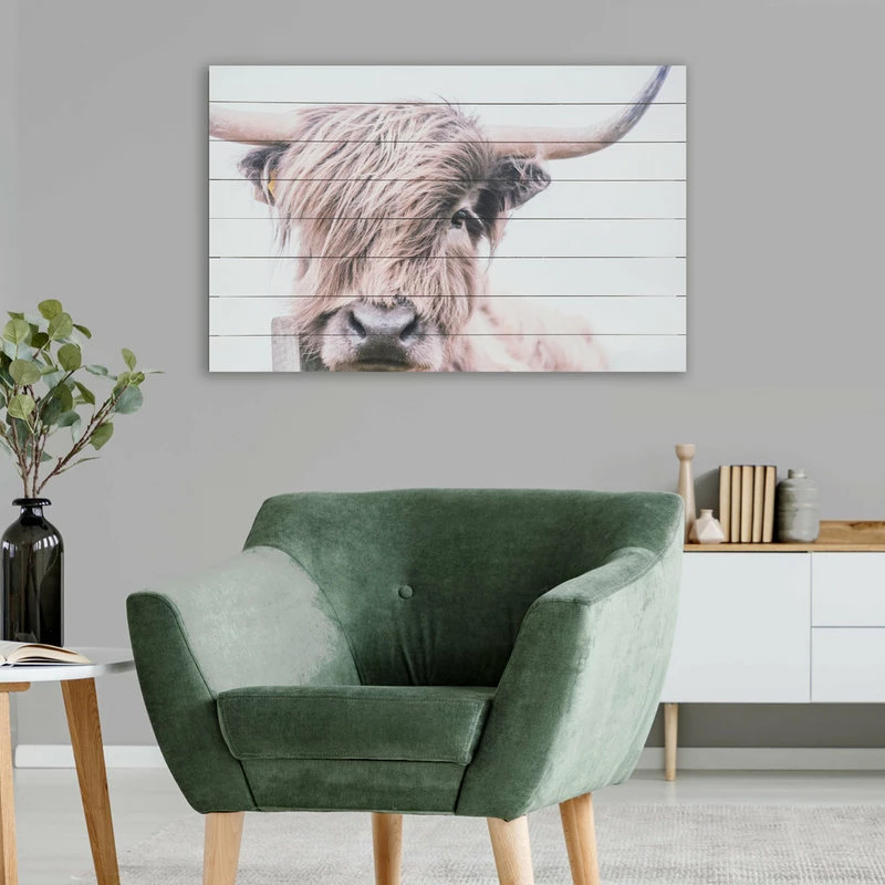 Flash Sale ⨠Gallery 57 Highland Cow Print On Wood 𧨠- Image 5