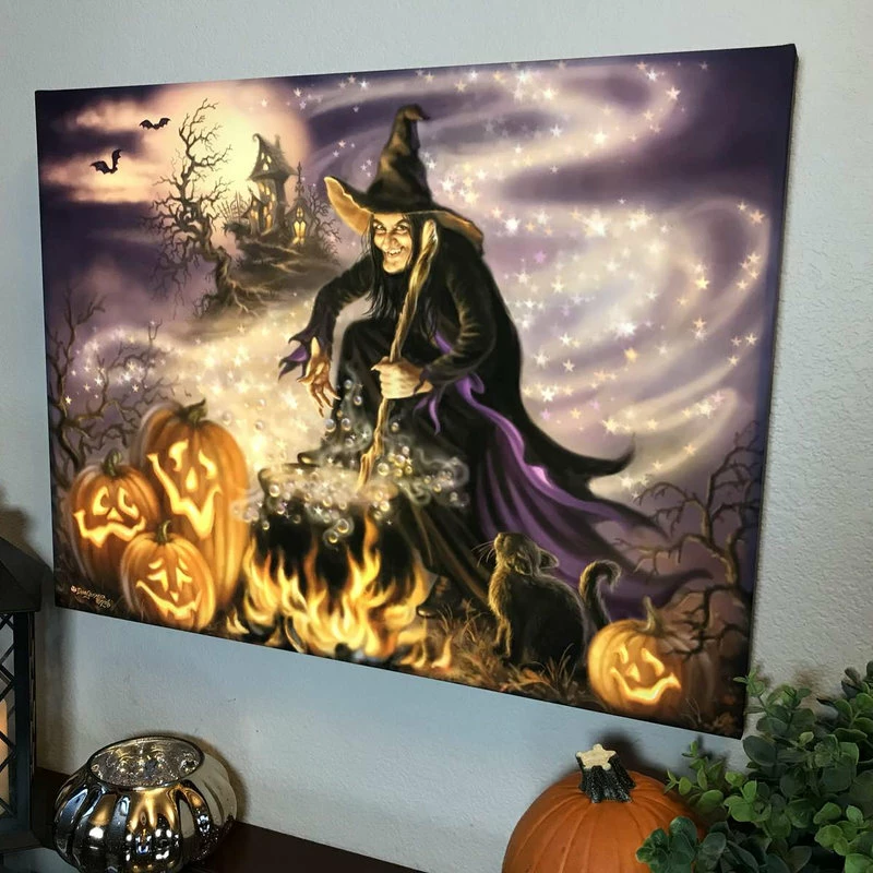 Coupon 🌟 Glow Decor All Hallow'S Eve 18x24 Backlit Print With Remote Control 🌟 - Image 3