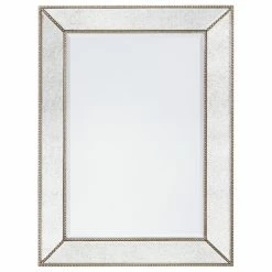 Coupon 😉 Empire Art Direct Champagne Bead Beveled Rectangle Solid Wood Framed Wall Mirror,multi Size, 40" X 🛒