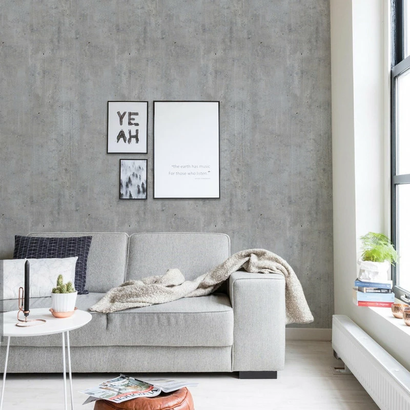 Flash Sale 🛒 Accentuwall Cement Concrete Wallpaper, Peel And Stick, Dark Gray, 24"x48" 💯 - Image 2