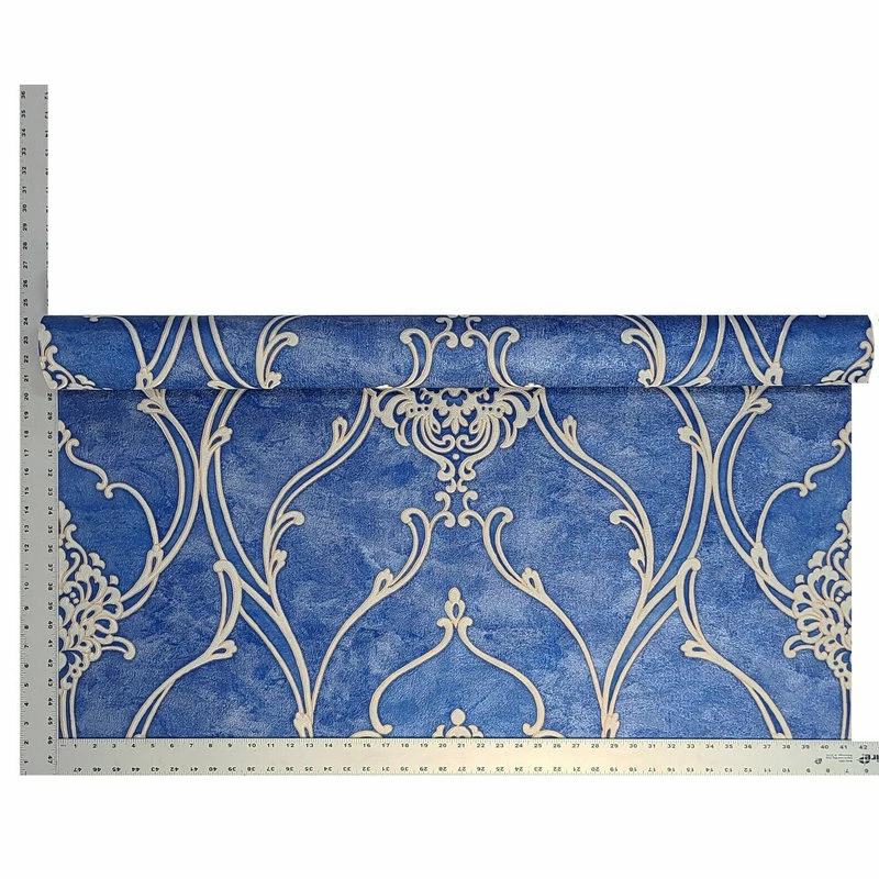Buy π₯° Zambaiti Parati M5123 Royal Blue Beige Gold Victorian Damask Wallpaper , 42 Inc X 33 Ft Roll π - Image 3