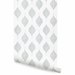 Deals 🔔 Accentuwall Line Leaves Wallpaper, Peel And Stick, Cool Gray, 24"x108" 🧨