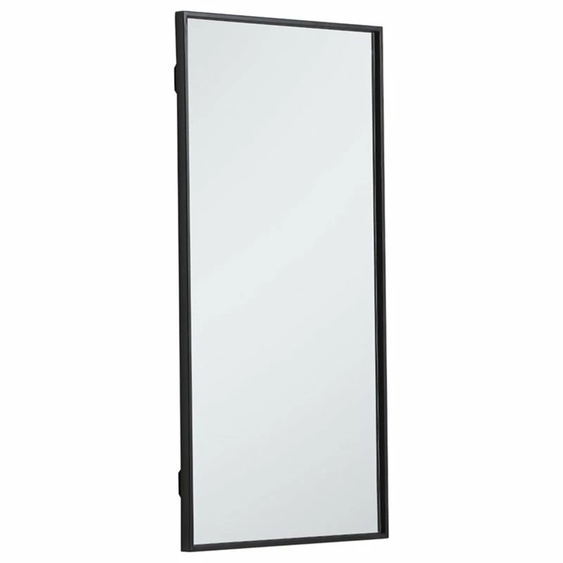 Discount 👏 Elegant Furniture & Lighting Metal Frame Rectangle Mirror 18 Inch In Black 🔥 - Image 3