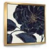 Flash Sale 🎉 Designart Dark Rose Gilded Gold Floral Print Canvas Art, Gold, 30x30 👍