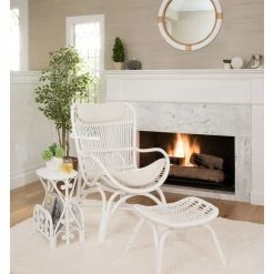 Cheap 😉 KOUBOO Nautical Decorative Wall Mirror, Rattan, White ❤️