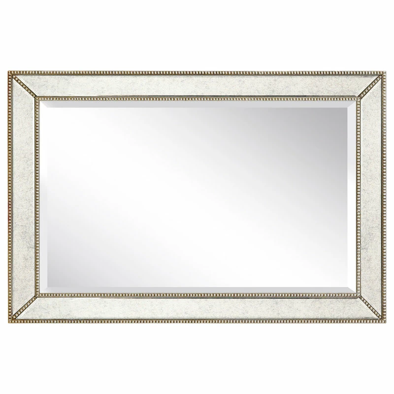 Best deal ๐ Empire Art Direct Champagne Beveled Antique Wall Mirror 1" Beveled Center, Wood Frame 36"x24" โจ - Image 3