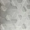 Best Sale 👍 Lamborghini Hexagon Gray Silver Metallic Textured Wallpaper Geometric 3D, Roll 27 Inc X 33 F 🌟