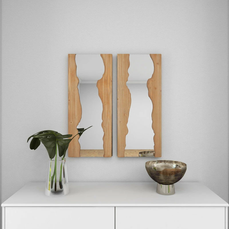 Wholesale 🔥 Brimfield & May Contemporary Brown Wood Wall Mirror 47936 ⭐ - Image 8