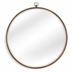 Deals 👏 BASSETT MIRROR CO. Quinn Wall Mirror Bronze Metal 😍