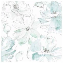 Budget ๐ York Wallcoverings CL2517 Floral Dreams Wallpaper Blue. Green ๐