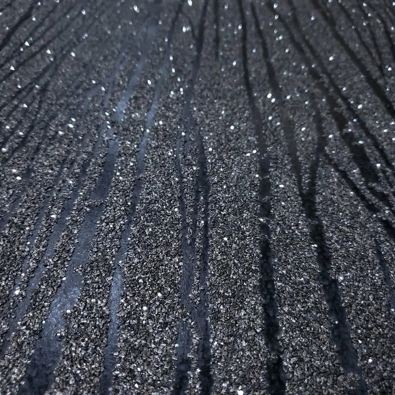 Brand new ๐ WM Zebra Natural Mica Vermiculite Wallpaper Grey Black, Roll - 3 Ft X 23 Ft ๐