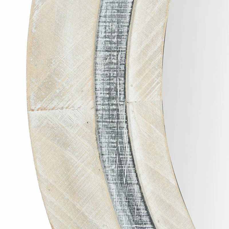 Discount ❤️ Brimfield & May Farmhouse White Wood Wall Mirror 91838 ⭐ - Image 2