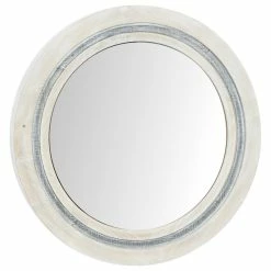 Discount ❤️ Brimfield & May Farmhouse White Wood Wall Mirror 91838 ⭐