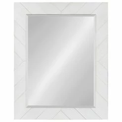 Promo 🎉 Uniek Rost Pieced Wood Framed Wall Mirror, White 23.5x29.5 🎉