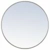 Buy 😉 Elegant Furniture & Lighting Elegant Decor Eternity 36" Round Metal Frame Mirror In Silver 🔔