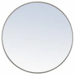 Buy ๐ Elegant Furniture & Lighting Elegant Decor Eternity 36" Round Metal Frame Mirror In Silver ๐