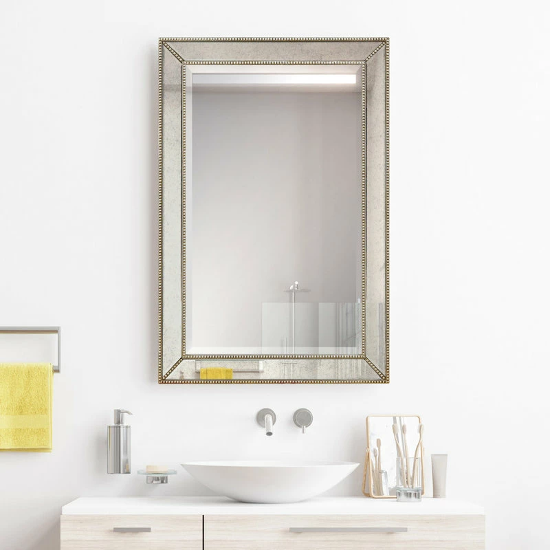 Best deal ๐ Empire Art Direct Champagne Beveled Antique Wall Mirror 1" Beveled Center, Wood Frame 36"x24" โจ - Image 10