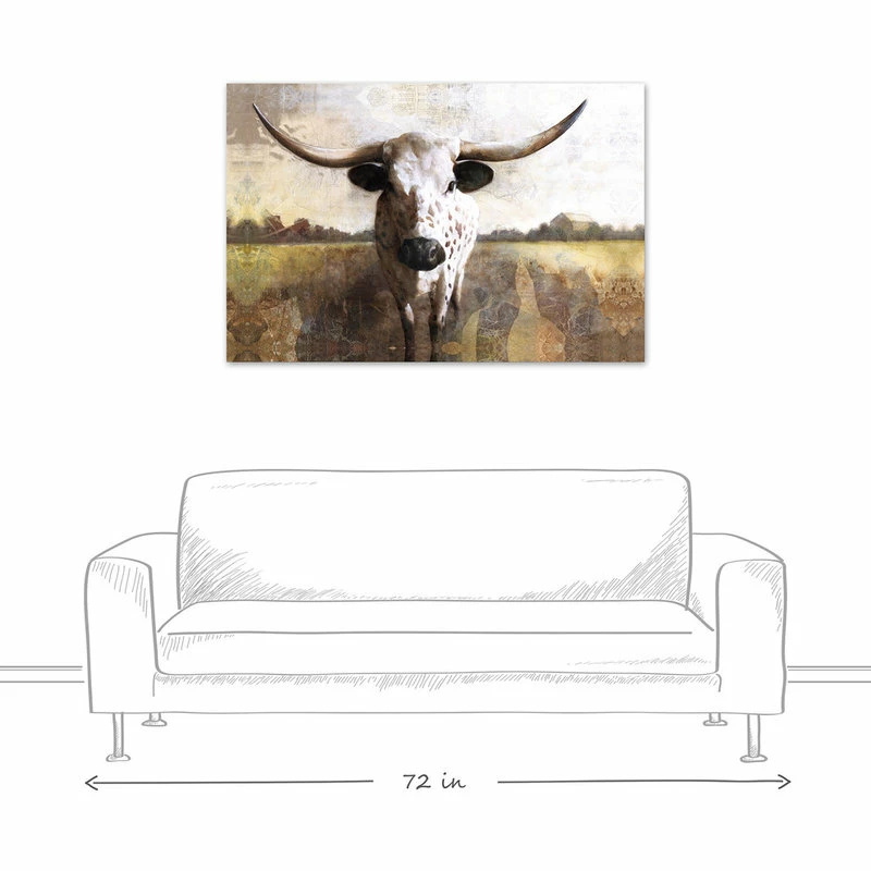 New 🛒 DDCG "Spotted Ox" Canvas Wall Art, 48"x32" ⭐ - Image 3