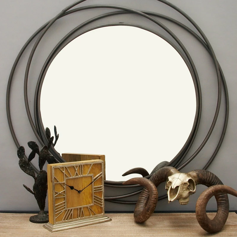 Coupon ๐ฅ Brimfield & May Modern Gray Metal Wall Mirror 65598 โญ - Image 2