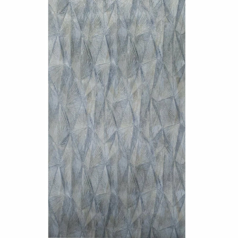 Best deal 😍 Portofino Blue Silver Gold Metallic Diamond Lines Textured Wallpaper 3D, 21 Inc X 33 Ft Ro ⭐ - Image 4