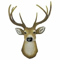 Outlet 🎉 Zeckos Lifelike Faux 8 Point Buck Deer Head Bust Wall Mount Hanging 23 Inch ✨