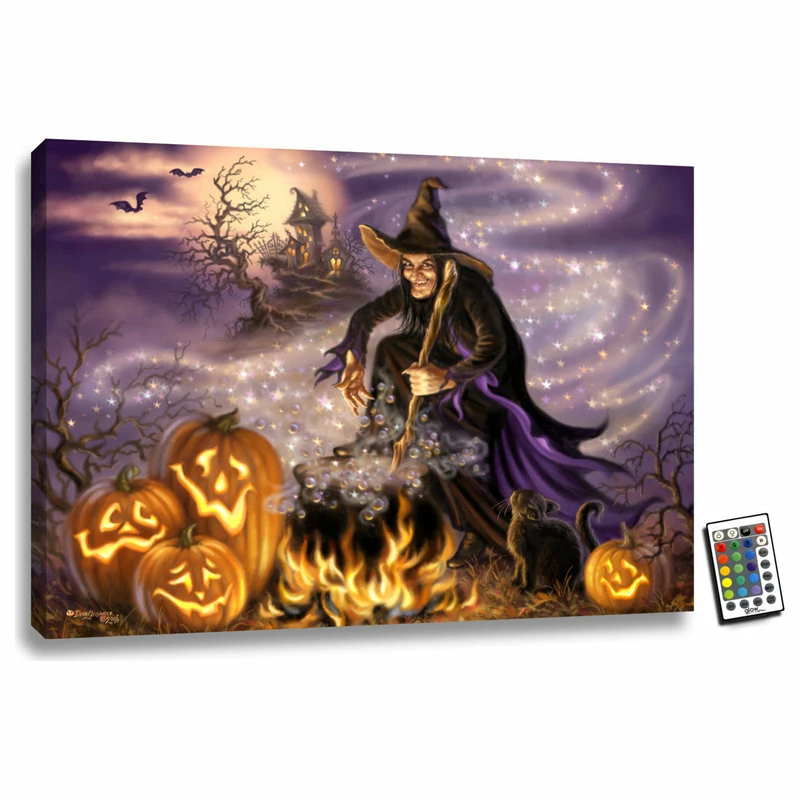 Coupon 🌟 Glow Decor All Hallow'S Eve 18x24 Backlit Print With Remote Control 🌟