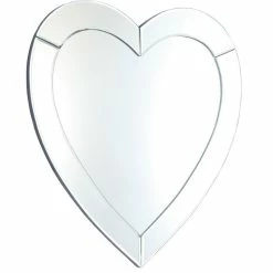 New 🧨 Meridian Furniture Heart Collection Heart Shaped Contemporary Mirror 🎉