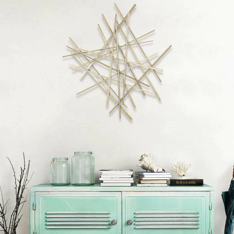 Brand new 𧨠Cheungs Abstract Gold Bar And Panel Wall Decor Piece β - Image 2