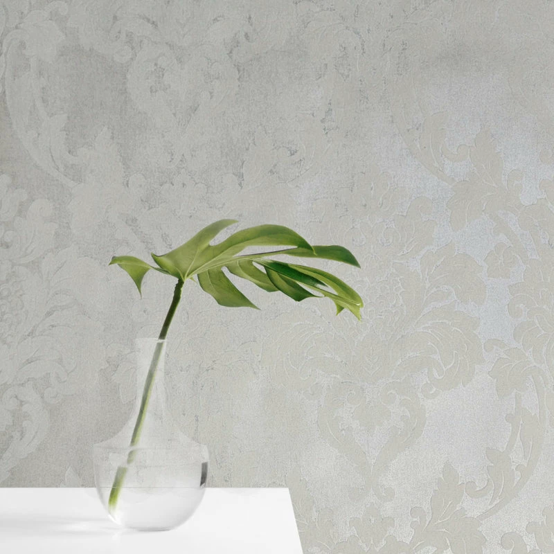 Best reviews of 🔥 Portofino Wallpaper Flocking Taupe Tan Off White Flocked Damask Velvet, 21 Inc X 33 Ft Rol ⭐ - Image 4